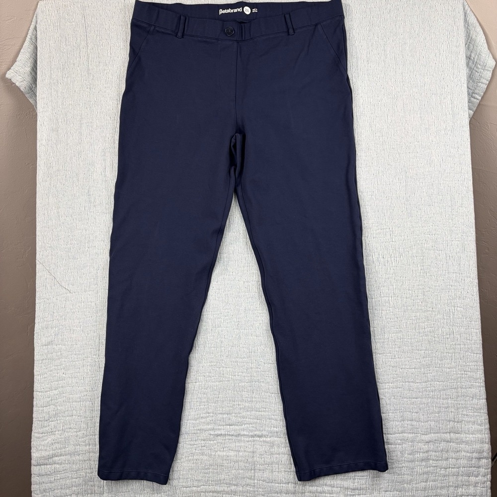 Betabrand Pants Womens Size 2XL Blue Pull On Slim Leg Stretch Yoga‎ Casual